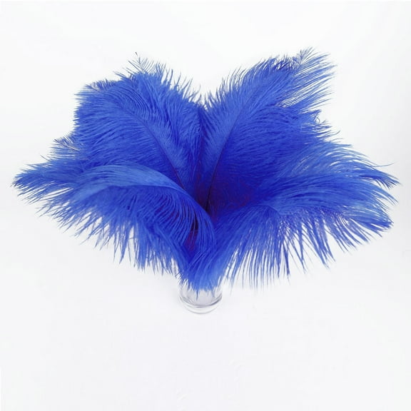OUNONA 20pcs 25-30cm Natural Ostrich s Great Decorations for Holiday /Party /Dress /Home (Dark Blue)