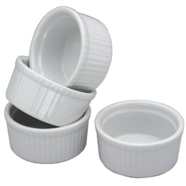 4.5 oz White Porcelain Ramekin, Pack of 4
