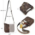 thumbnail image 3 of Bolsos bandolera BOSTANTEN Trendy de cuero vegano Hobo Coffee, 3 of 7
