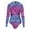 Blue&Purple, variant on Women One Piece Long Sleeve Rash Guard Swimsuit Mermaid Print Surfing Swimwear Bathing Suit Blue&Purple S
