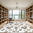 thumbnail image 2 of ODIKA 4'x6' Machine Washable Non-Slip Area Rug, Abstract White High Traffic Rug, White, 1309692, 2 of 7