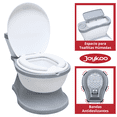 thumbnail image 3 of Baño Entrenador para Niños Sonido de Descarga Asiento Acolchado Antisalpicaduras Antideslizante Diseño Realista - Gris, 3 of 7