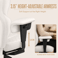 thumbnail image 5 of CloudRest Pro 400lbs Executive heavy duty office chair, High Back Ergonomic Computer Desk Chairwith Lumbar Back Support, white, 5 of 11