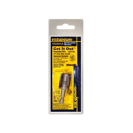 One Way Screw Remover - Eazypower Get It Out Rounded Nut One Way Screw, 392in, 2in, #12, 1pk