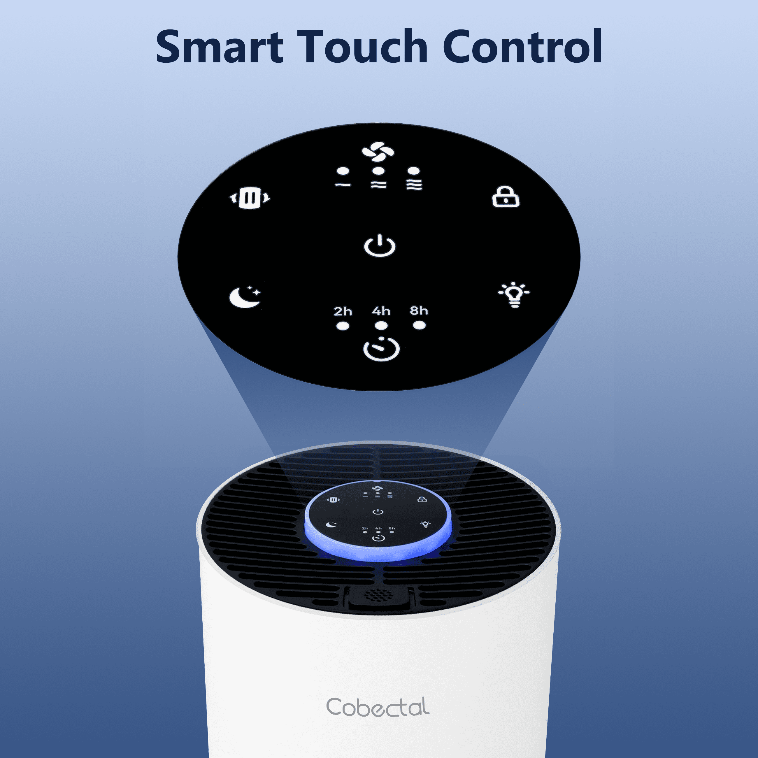 Cobectal H14 HEPA Air Purifiers for Allergies and Asthma, ZQA-4000C Cleaner Remove 99.97% Pet Hair