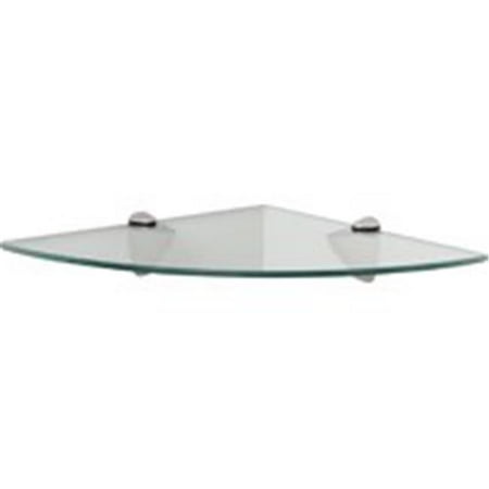 Glass Shelf Clip Kit - KT-0134-1212SN Shelf Decor Corner Glass Satin Nickel Kit