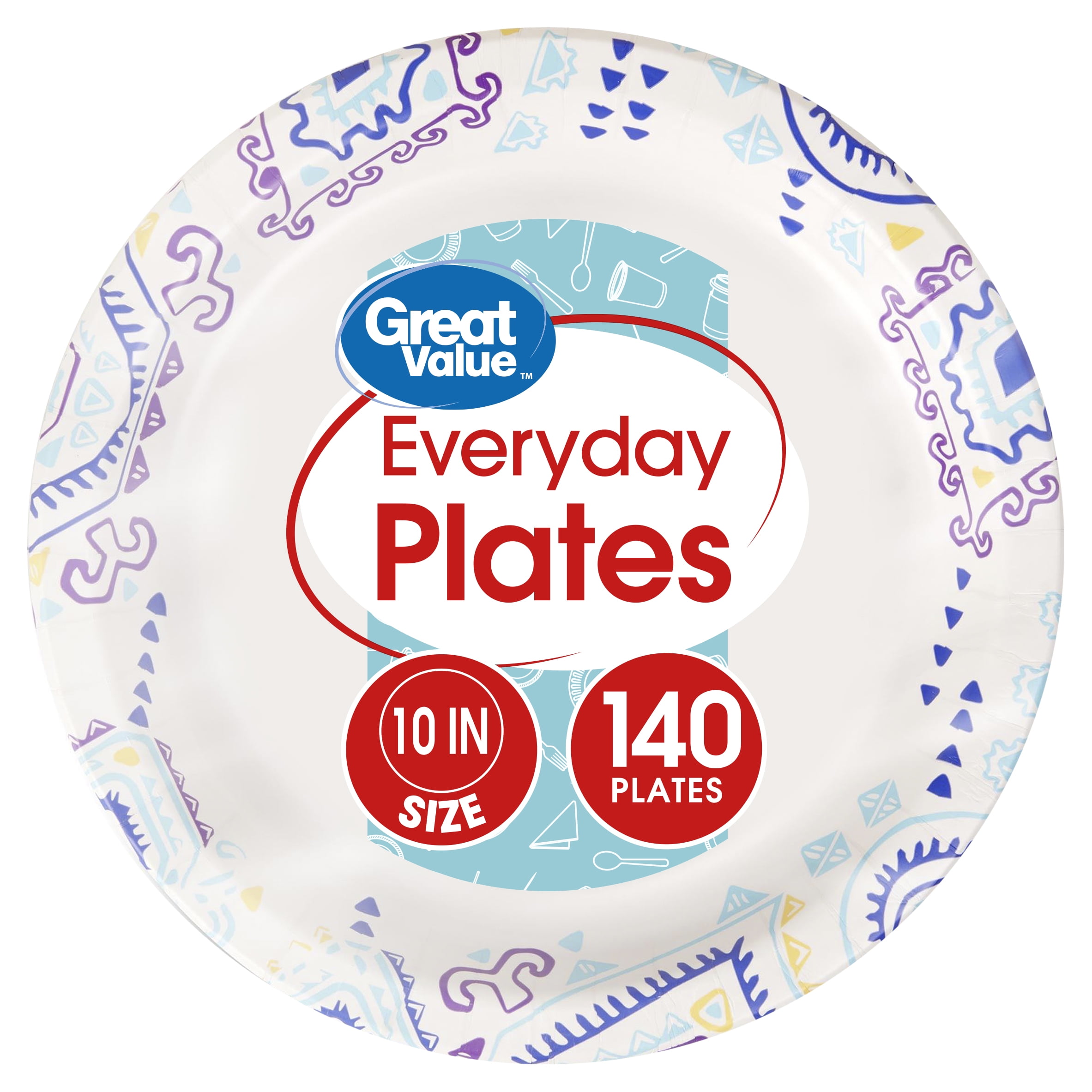 Great Value Economy 6 Paper Plates, 90 count 