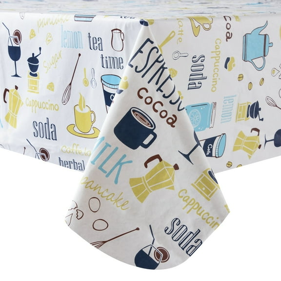 Ray Star Vinyl Party Tablecloths 60x84 Spring Tablecloth Plastic Picnic Outdoor and Camping Waterproof Oilcloth Table Cover for Rectangle Tables
