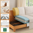 thumbnail image 5 of Sofa, Comfy Couch Sofa with Deep Seat and Thick Cushion, Upholstered Linen Fabric Couch for Living Room Bedroom Office, Beige, 5 of 9