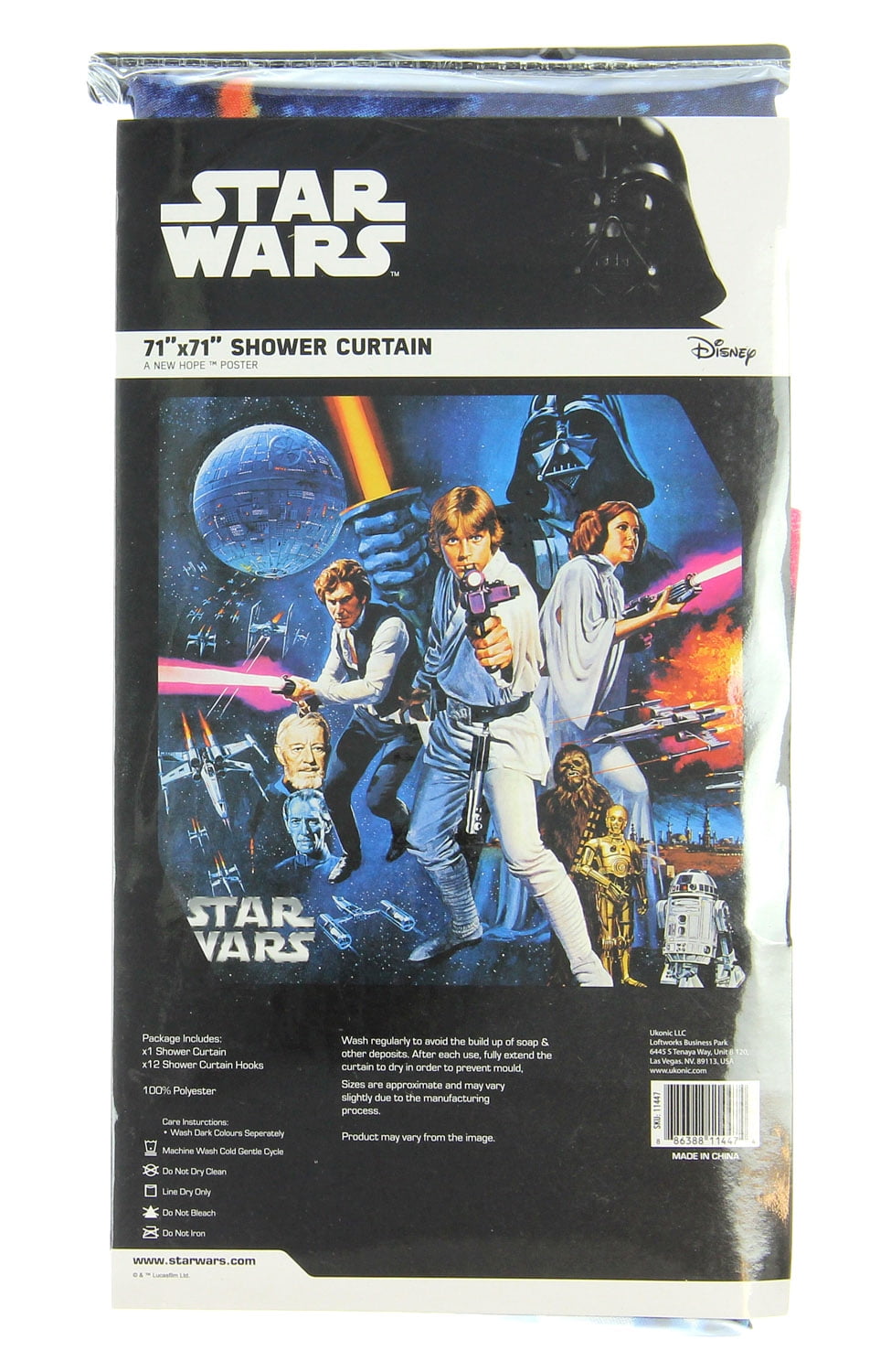 A New Hope Movie Poster Shower Curtains Details about   Star Wars 