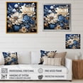 thumbnail image 4 of Designart "Collage Of Blue And White Seasonal Blooms VII" Flowers Floater Framed Wall Art Prints, 4 of 5