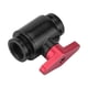 thumbnail image 1 of Válvula de bola de agua negra con rosca interna G1/4" para sistema de refrigeración por agua de computadora (mango rojo), 1 of 8