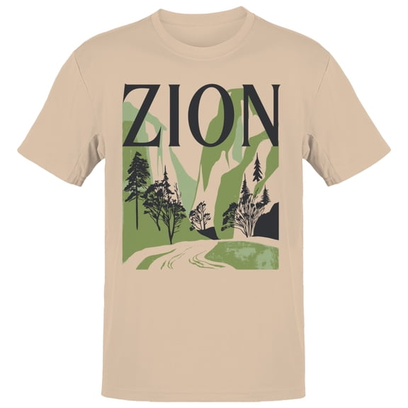 Smartprints Zion National Park Scenic Nature Men's T-Shirt Natural, Cotton, S