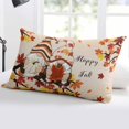 thumbnail image 5 of Thanksgiving Gnomes Throw Pillow Covers, Fall Maple Leaves Botanical Autumn Soft Breathable Pillow Cases with Invisible Zipper for Sleeping, Standard Pillowcases for Couch Bed Sofa Chair 20x26 Inches, 5 of 6