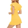 thumbnail image 5 of ZQUUVOU Athletic Dress for Women Summer Ruffle Sleeve Tennis Dresses with Shorts Flowy Golf Breathable Casual Outfits Yellow, 5 of 5