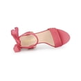 thumbnail image 4 of BLISSFUL STEP Women's Sandals Ankle Tie Back Open Toe Block Heels Watermelon Red 9.5, 4 of 7