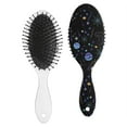 thumbnail image 2 of Space Galaxy Hair Brush with Round-Tip Bristles for Gentle Detangling & Anti-Frizz, 2 of 5