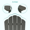 thumbnail image 4 of Sonerlic 4 Packs Outdoor Adirondack Plastic Fire Pit Chair for Patio,Deck and Garden,Gray, 4 of 6