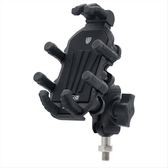 Rollbacks & More Motorcycle Fork Stem Phone Mount with Vibration Dampener, Adjustable Cellphone Holder Screw - M10