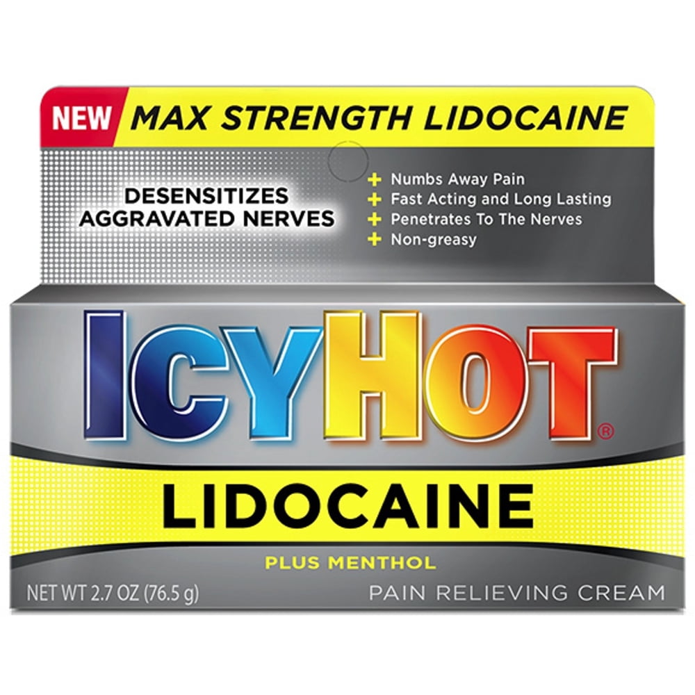 ICY HOT Cream with Lidocaine 2.7 oz (Pack of 2)