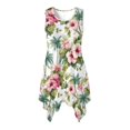 thumbnail image 5 of Garronmavis Pink Hibiscus Couples Matching Outfits Mens Button Down Shirt Palm Tree Lightweight Shirts and Womens Sleeveless Dress with Pocket Polyester Midi Tank Dresses, 5 of 7