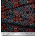 thumbnail image 2 of Soimoi Black Cotton Duck Fabric Circle Art Geometric Print Fabric by Yard 42 Inch Wide, 2 of 3