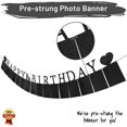 thumbnail image 2 of Banner con foto para 16 cumpleaños, decoración de cumpleaños, color negro, para fiesta, Hooman, 2 of 6