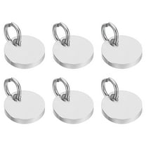 8mm Steel Disc, 6pcs Stainless Steel Stamping Blanks Tags for Laser Engraving Stamping Jewelry Making,Silver Tone