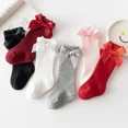 thumbnail image 3 of Chaussettes Hautes Rouges avec Nœud Papillon, Bas de Noël pour Filles, Nourrissons, Tout-Petits, Coton Doux, Enfants, Chaussettes Antidérapantes, Cadeau pour Bébé, Noir 0-2 Ans (S), 3 of 6
