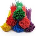 thumbnail image 2 of Kit de bridas con cierre de color, 480 paquetes de bridas multicolores, surtido de bridas de alambre, rojo, amarillo, azul, verde, rosa, morado, 2 of 4