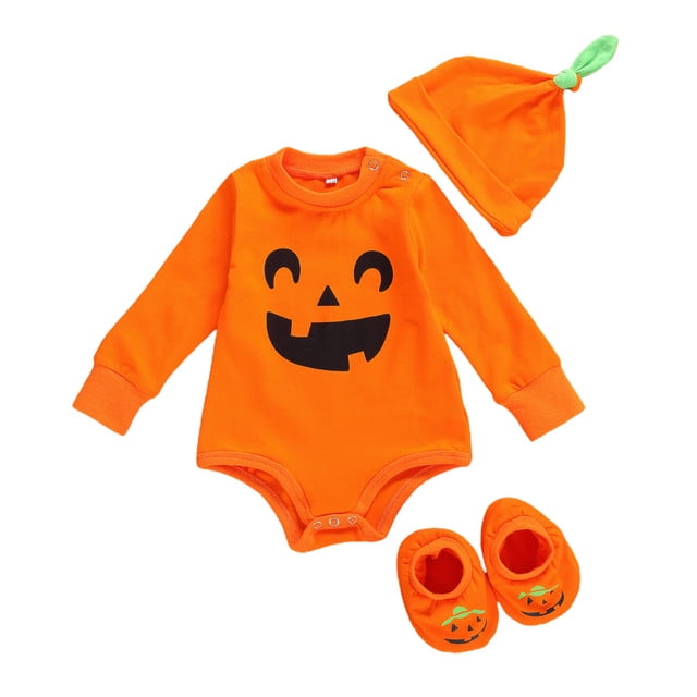 Halloween Bodysuit Baby Bib 1st Holiday Creeper Romper Costume Boys Girls 