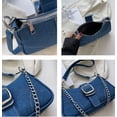 thumbnail image 7 of Kukuzhu Denim Hobo Bag for Women Canvas Shoulder Crossbody Bags Y2K Small Clutch Totes Handbag Evening Armpit Top Handle Purse 2023, 7 of 7