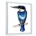 thumbnail image 3 of Designart 'Style Blue Kingfisher Bird' Traditional Framed Canvas Wall Art Print, 3 of 5