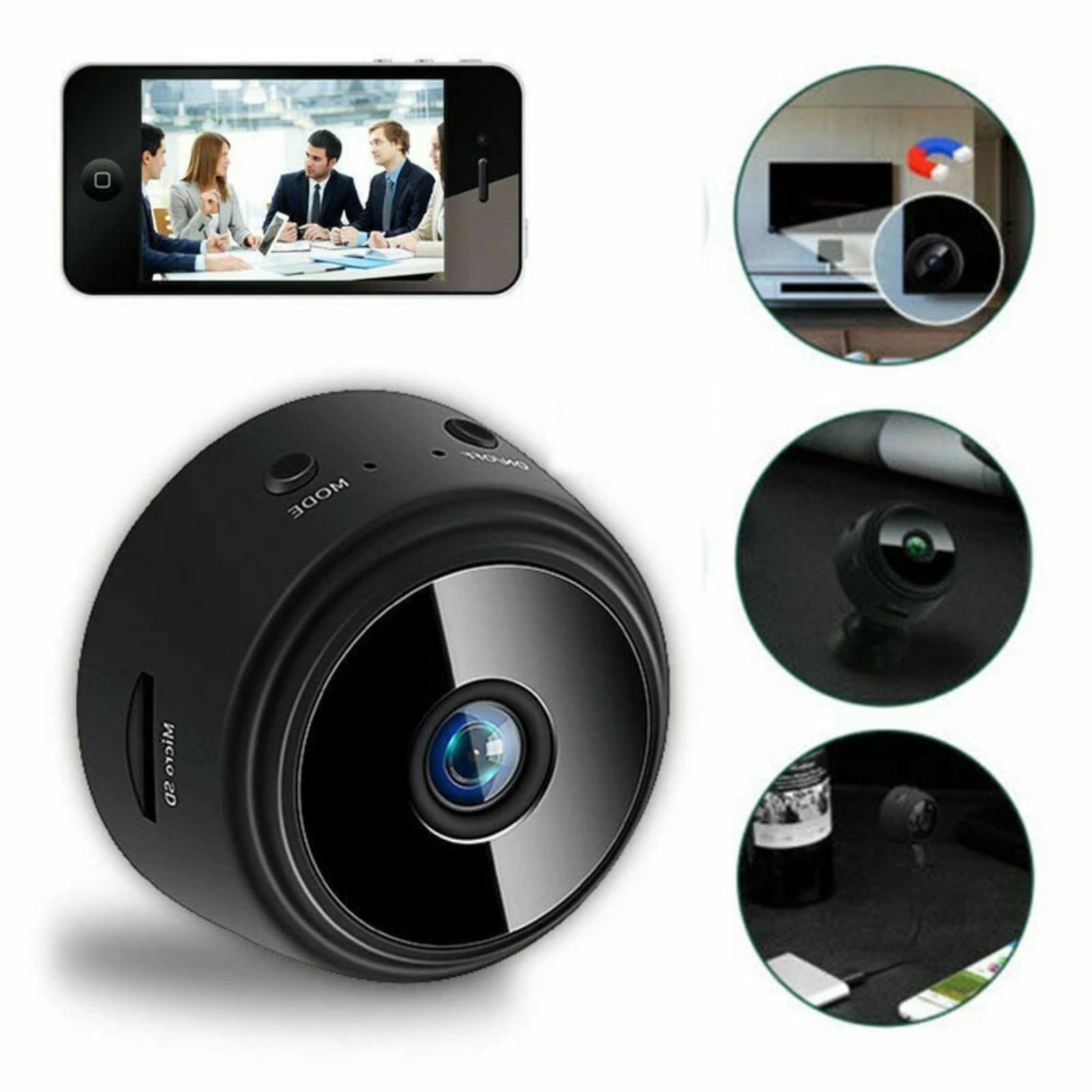 3K UHD Pan/Tilt Indoor Security Camera With FREE AI Face Recognition - No Monthly Fee, 64GB SD Card Included
