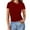 Wine, variant on Women's Casual Basic Going Out Crop Tops Slim Short Sleeve Crew Neck Tight T Shirts