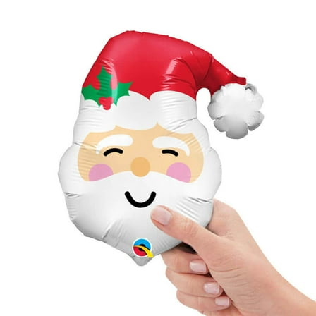 14 inch Mini Santa (Air-Fill Only) Qualatex Foil Mylar Balloon - Party Supplies Decorations