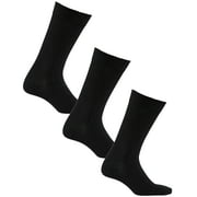 Mens Health & Comfort Ribbed Mid-Calf  Diabetic Socks 3 Pack