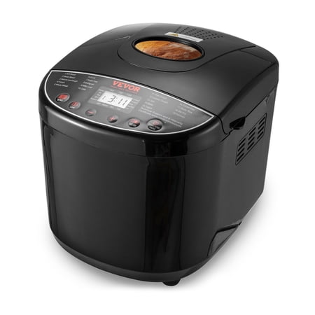 CAFORKP 19-in-1 2LB Bread Maker,Digital Programmable, 3 Crust Colors, Nonstick Ceramic Pan