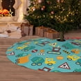 thumbnail image 6 of Yiaed Trucks And Excavators Print Christmas Tree Skirt , Tree SkirtsTree Mat for Christmas Winter Holiday Indoor Decorations-30", 6 of 7
