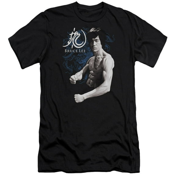 Bruce Lee Dragon Stance S/S Adult 30/1 T-Shirt Black
