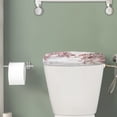 thumbnail image 2 of ZIATUBLE Cherry Blossom Toilet Tank Cover Lid Wooden Toilet Top Cover Tank Lid Set of 2 Washable Toilet Tank Lid Covers for Bathroom Dustproof Toilet Protective Cover Fits Most Toilet Tanks, 2 of 5