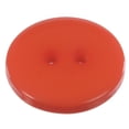 thumbnail image 2 of Mibo 100pcs Polyester Button - 2 Hole - Basic Round Top - Shiny Finish - 24L(15mm) - Orange, 2 of 2
