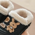 thumbnail image 7 of Jkety Toddler Winter Shoes Toddler Boys Girls Animal Panda Slippers Kid's Indoor Home Slippers for Winter Warmth Slippers Cartoon Soft Plush Slippers Black,6.5, 7 of 7