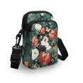 thumbnail image 3 of HELLHERO Cat and Floral Adjustable Crossbody Bag Polyester Double-layer Travel Crossbody Purse for Outdoor Holiday Travel, 3 of 7