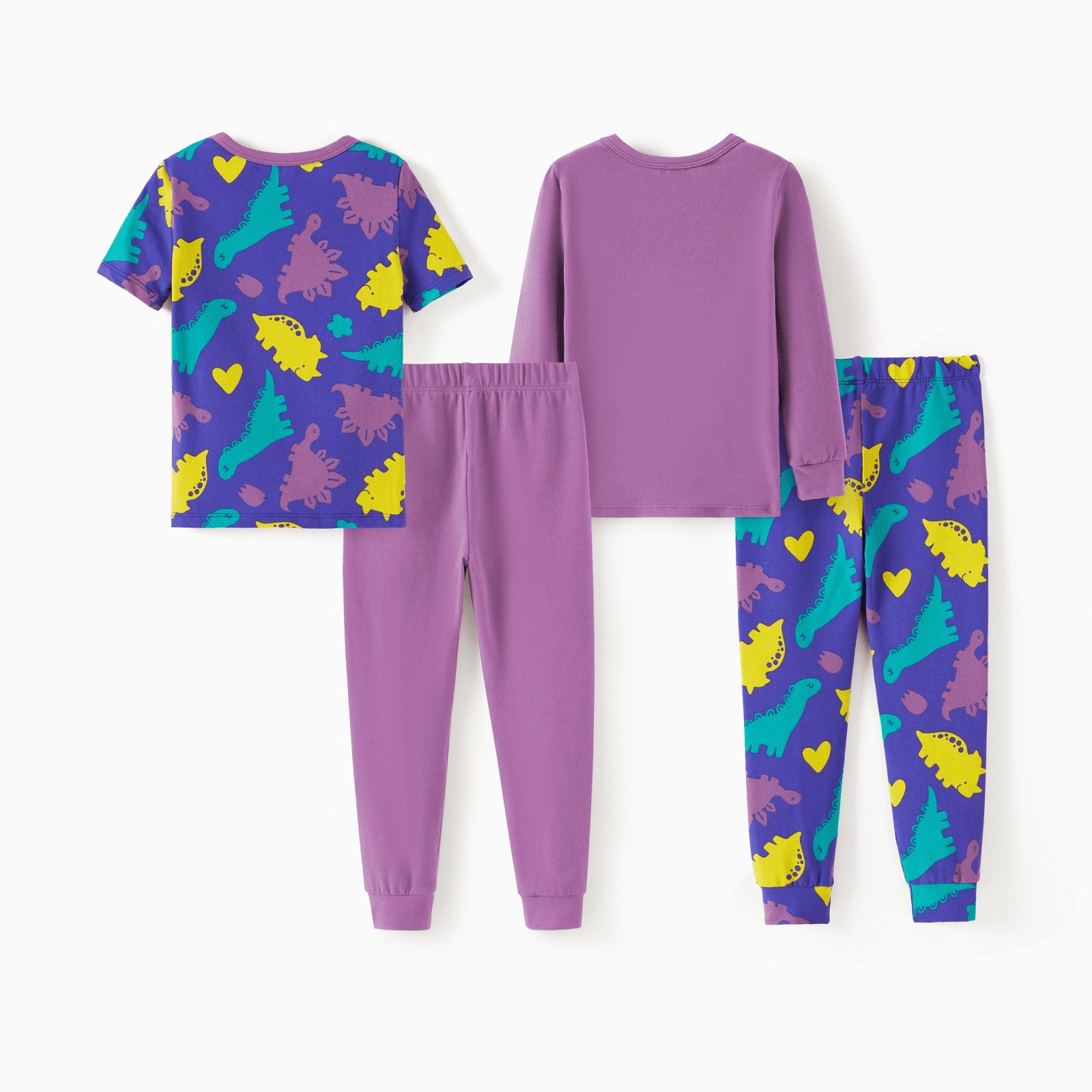 PATPAT 4-Pieces Baby Pajama Sets with Organic Cotton, Snug fit Pjs for Girls Boys Toddler Kids, Supersoft & Stretchy Sleeper