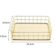 thumbnail image 4 of Panier de Rangement en Métal Doré pour Bureau Boîte de Rangement Grille en Fer Plateau de Rangement Panier Filet Bacs de Rangement pour Décoration Intérieure, 4 of 5