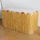 thumbnail image 5 of Falda de mesa de césped artificial para Luau, falda de mesa hawaiana, centro de mesa, accesorios, vajilla Amarillo, 5 of 9