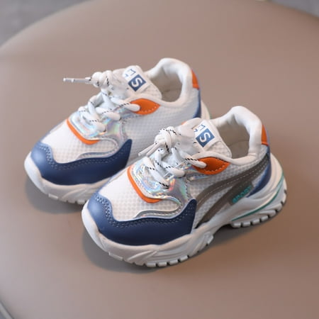 

Toddler Kids Baby Girls Boys Mesh Breathable Soft Sneakers Shoes Blue 29