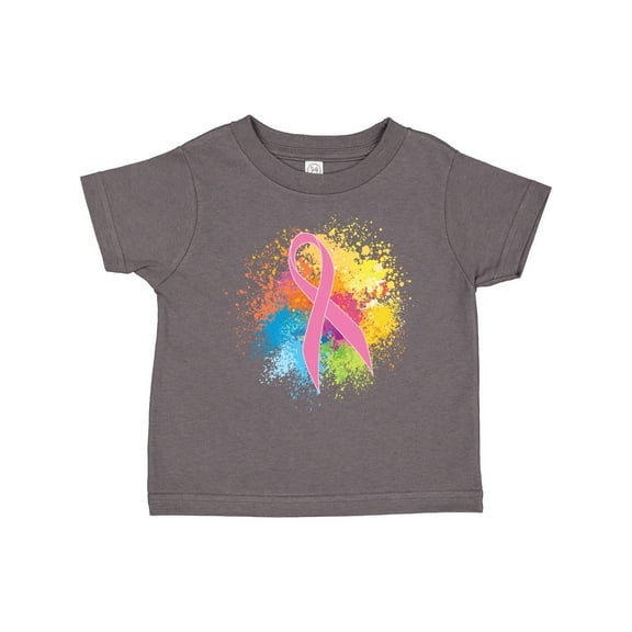 Inktastic Breast Cancer Awareness Ribbon Art Girls Toddler T-Shirt