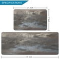 thumbnail image 2 of 2 Pieces Kitchen Rugs, Abstract Anti Fatigue Non Slip Foam Cushioned Mocha Brown Dappled Art Modern Comfort Indoor Floor Mat Runner Rug Set for Laundry Office Sink Bathroom (17"x48"+17"x24"), 2 of 6